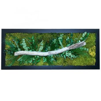 Obraz BLACK JUNGLE  50x125 cm černý rám